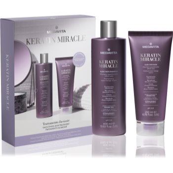Medavita Keratin Miracle Keratin Miracle Sleek Hair Kit set cadou pentru par fin - imagine 2